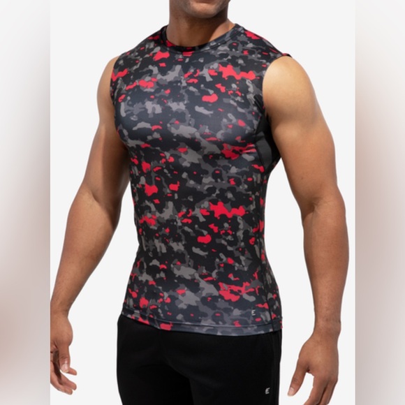 Eastbay Other - NWT [Eastbay] Compression Performance Sleeveless Tank Shirt Red Camo Men's Sz S